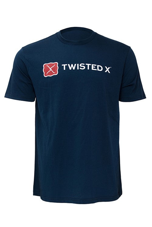 Twisted X Mens Navy Logo Short Sleeve Tee