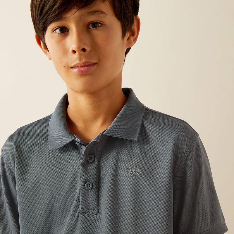 Ariat Boys Tek Polo - Newsboy Blue