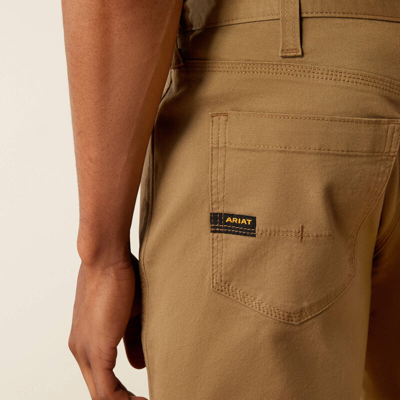 Ariat Men's Rebar Made Tough Durastretch 8" Short Field - Khaki