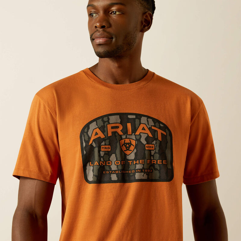 Ariat Men's Underlands Camo Badge Tee - Adobe