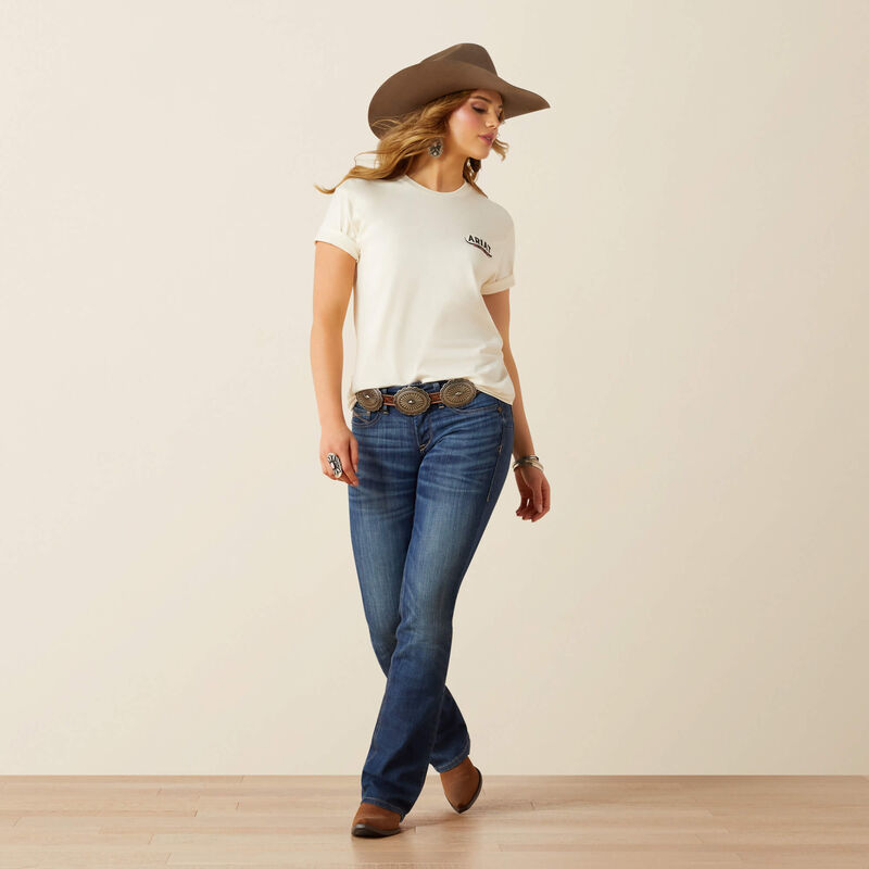 Ariat Women's Bull Horn Tee- Natural