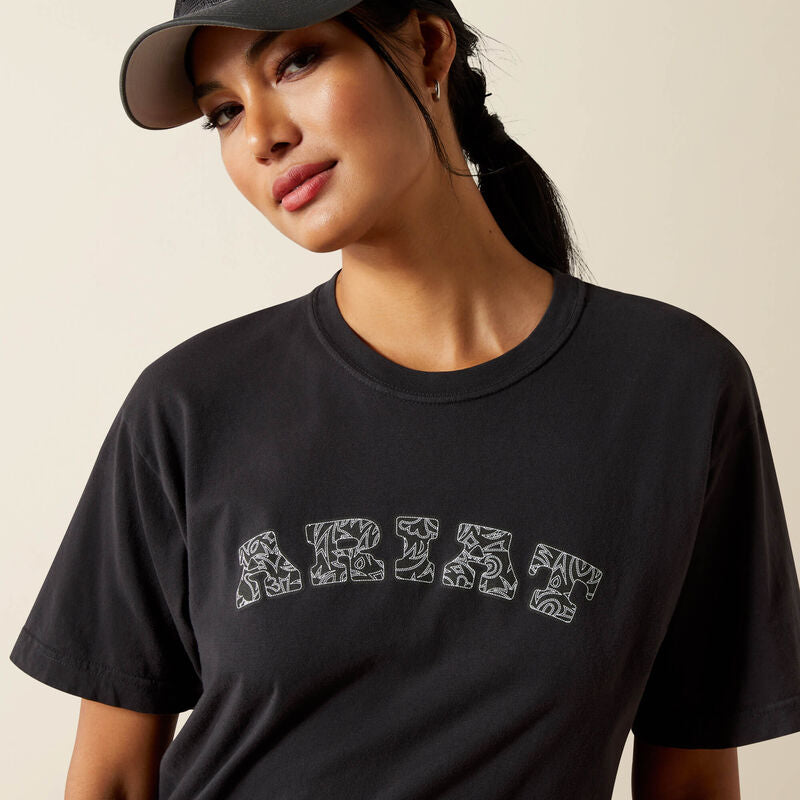 Ariat Women's Boot Stitch Logo Tee - Vintage Black