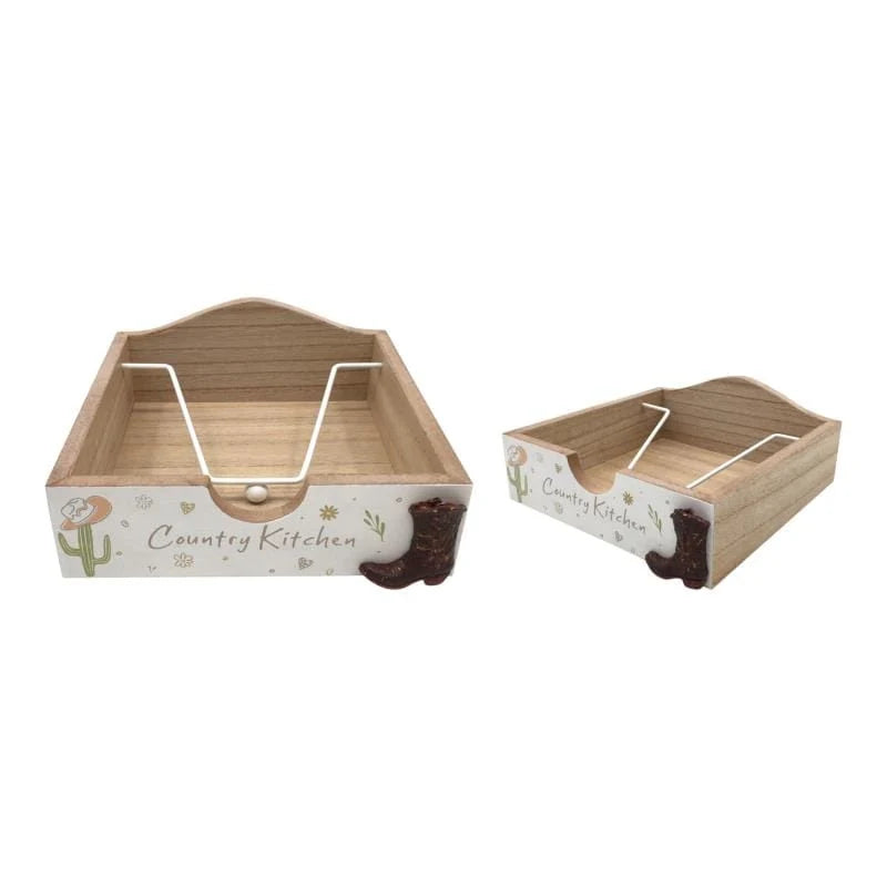 Malmar 19x19cm Napkin Holder with Cowboy Boots Design