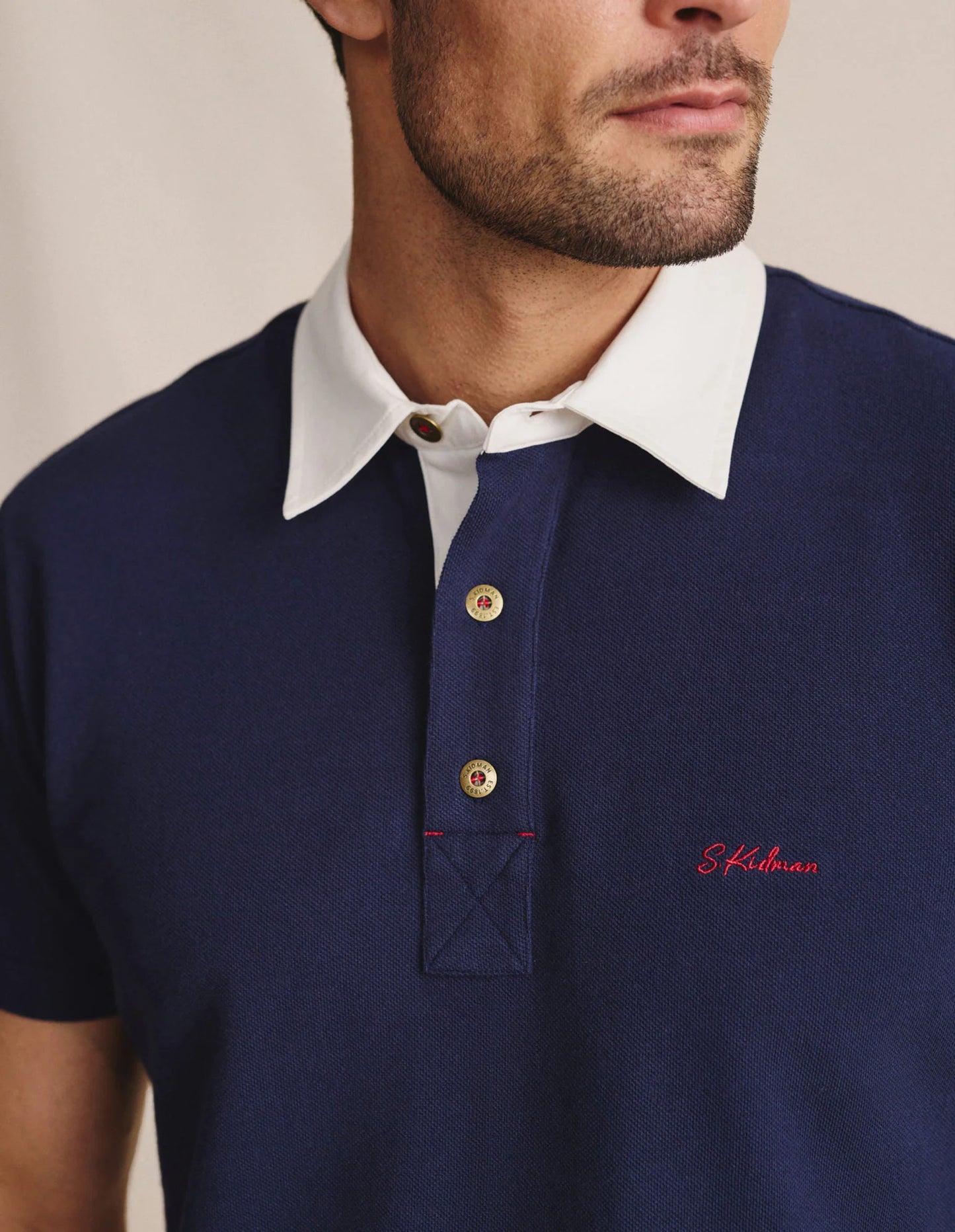 Kidman Mens Fitzroy Short Sleeve Polo - Navy