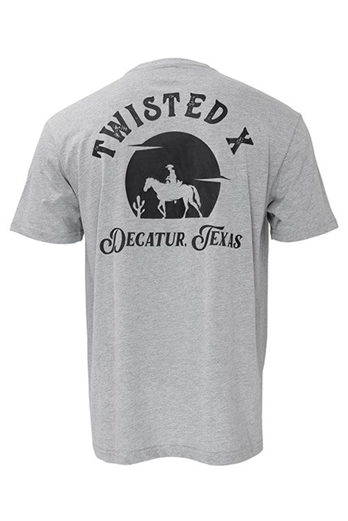 Twisted X Mens Grey Horse Short Sleeve Tee