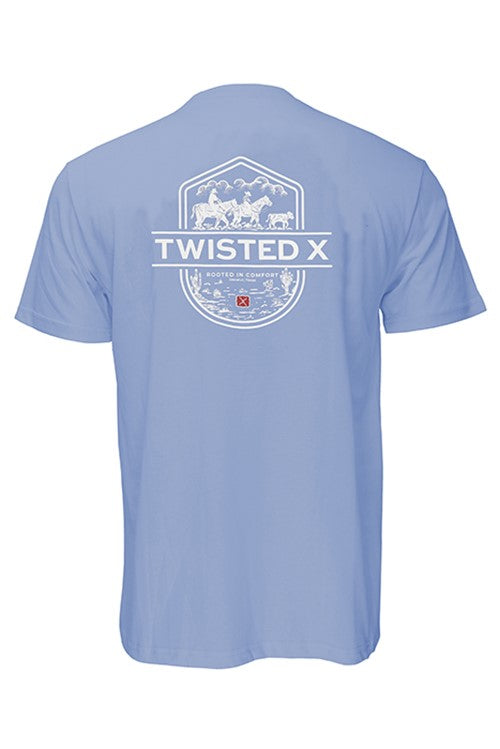 Twisted X Mens Slate Logo Short Sleeve Tee