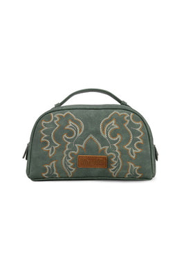 Wrangler Embroidered Cosmetic Bag - Sage