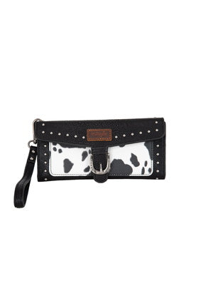 Wrangler Cowprint Wallet - Black
