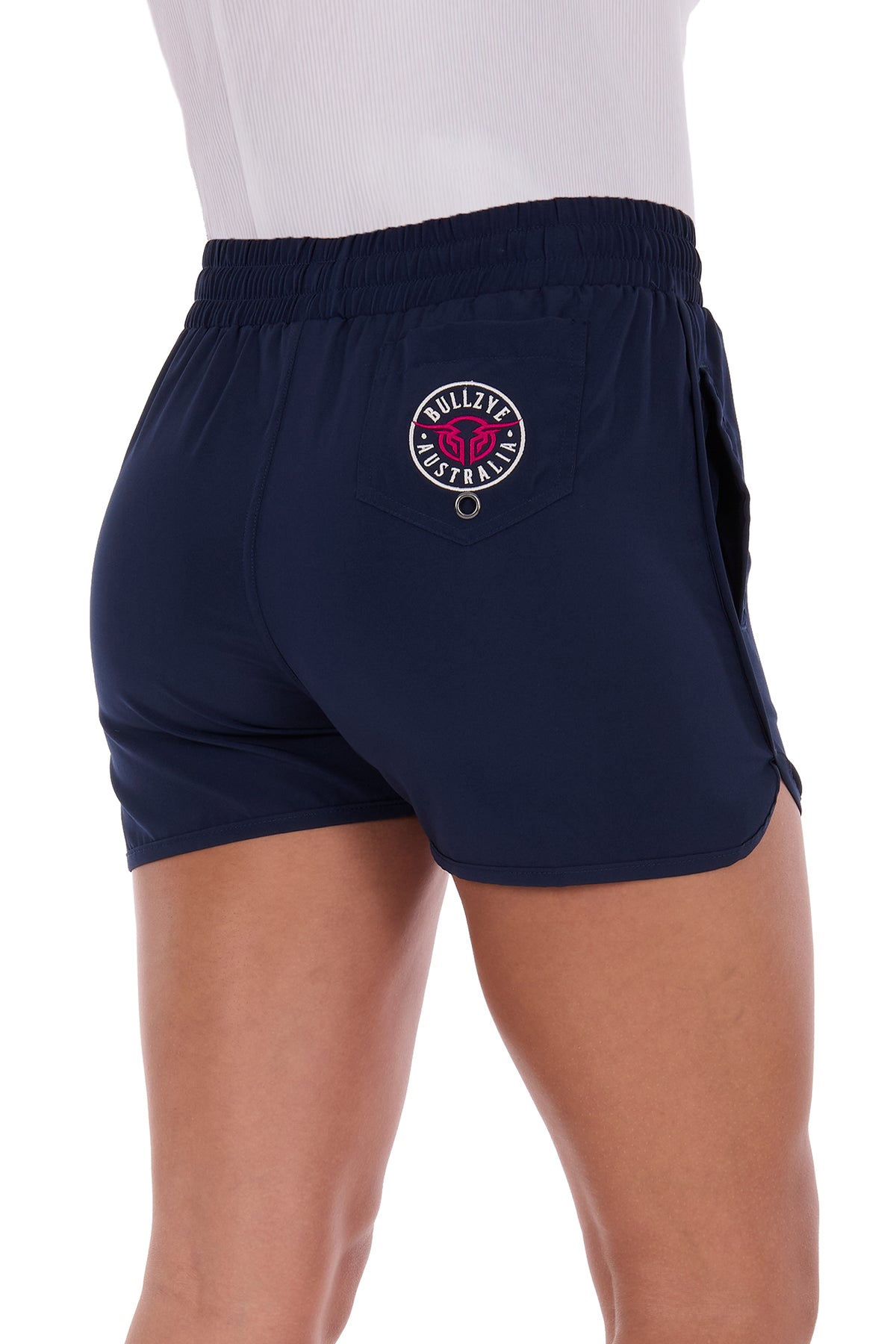 Bullzye Women’s Addie Sports Short - Navy/ Hot Pink