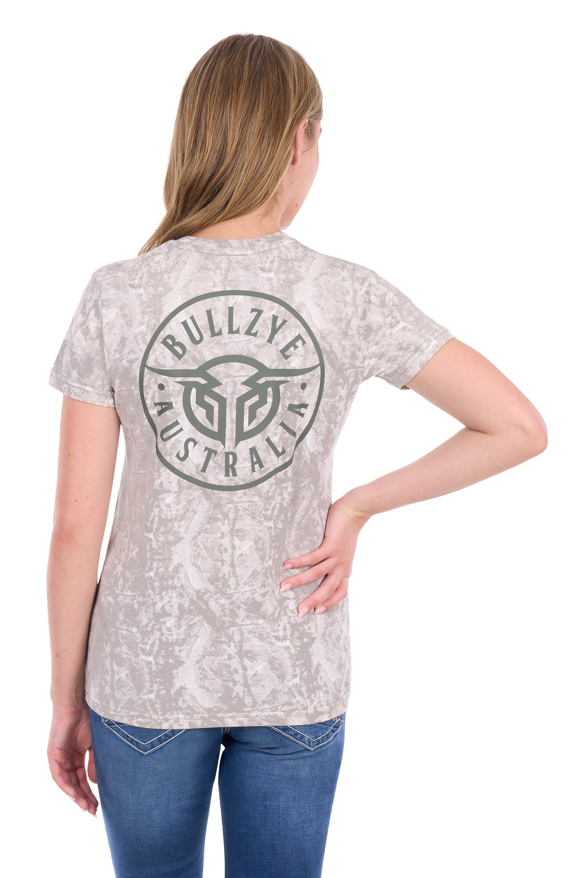 Bullzye Women’s Dusty V-Neck Short Sleeve Tee