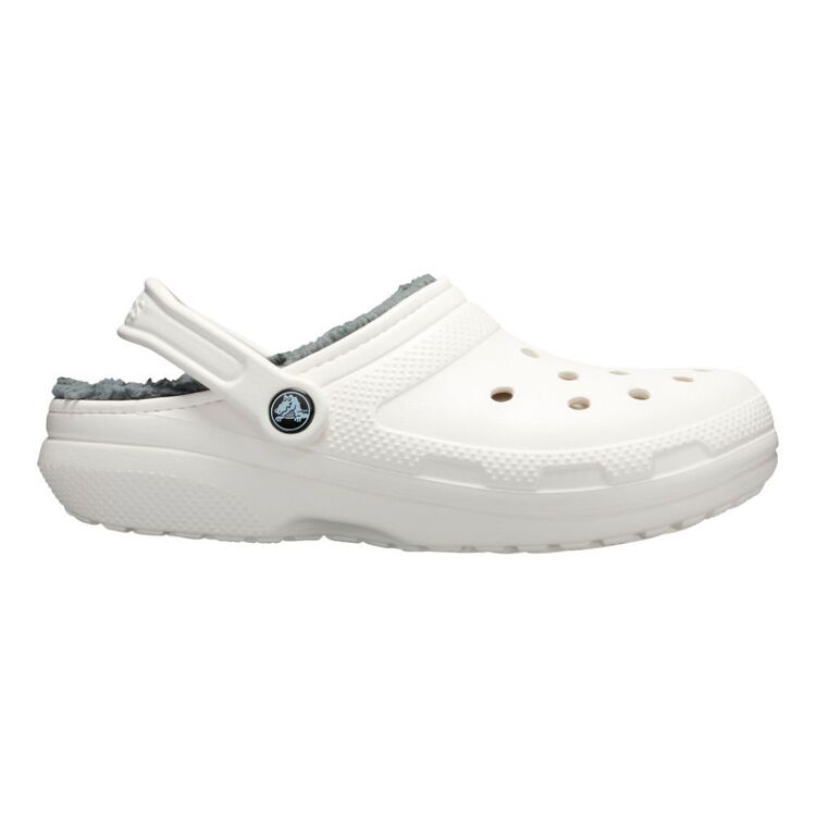 Crocs Unisex Classic Lined Clog - White Grey