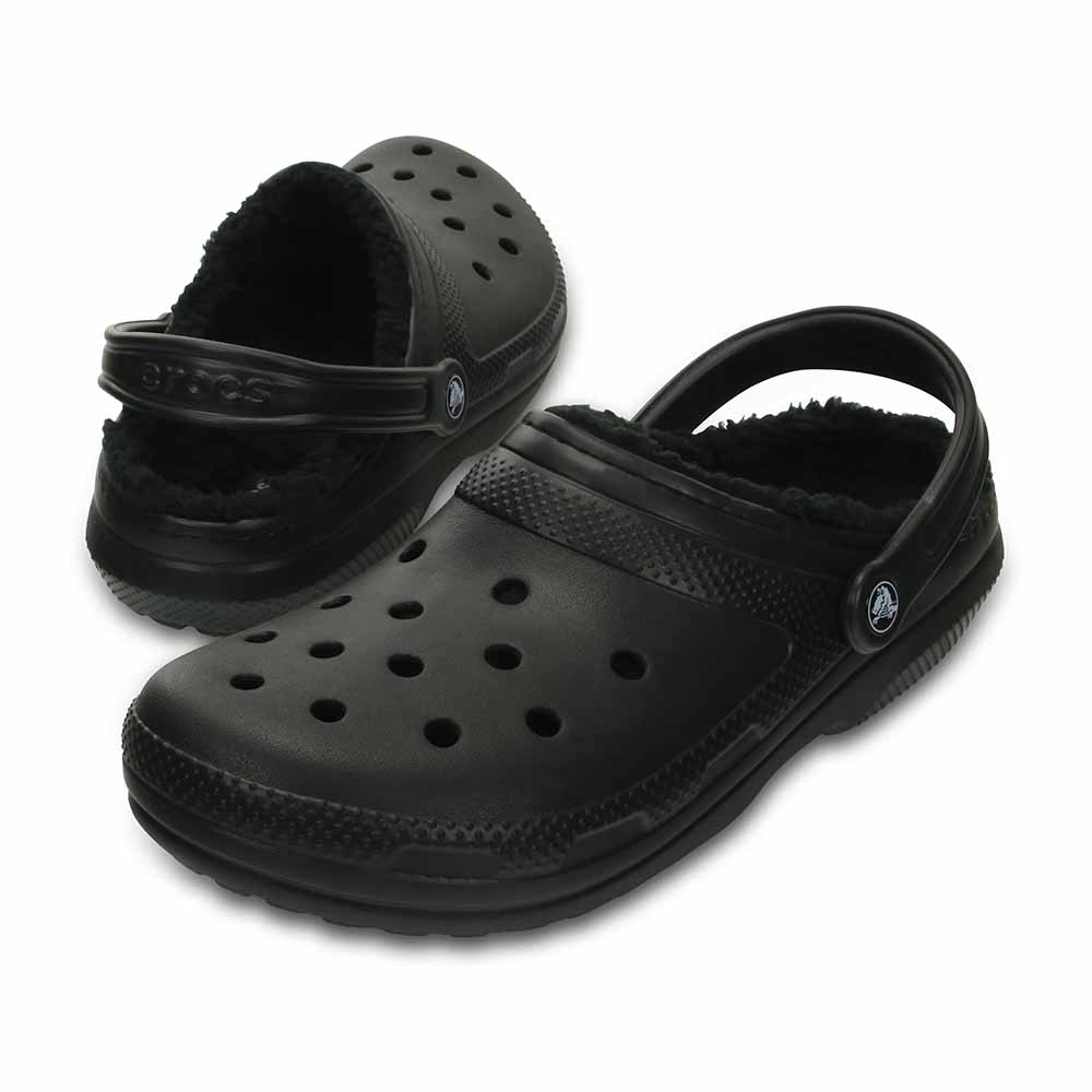 Crocs Unisex Classic Lined Clog - Black