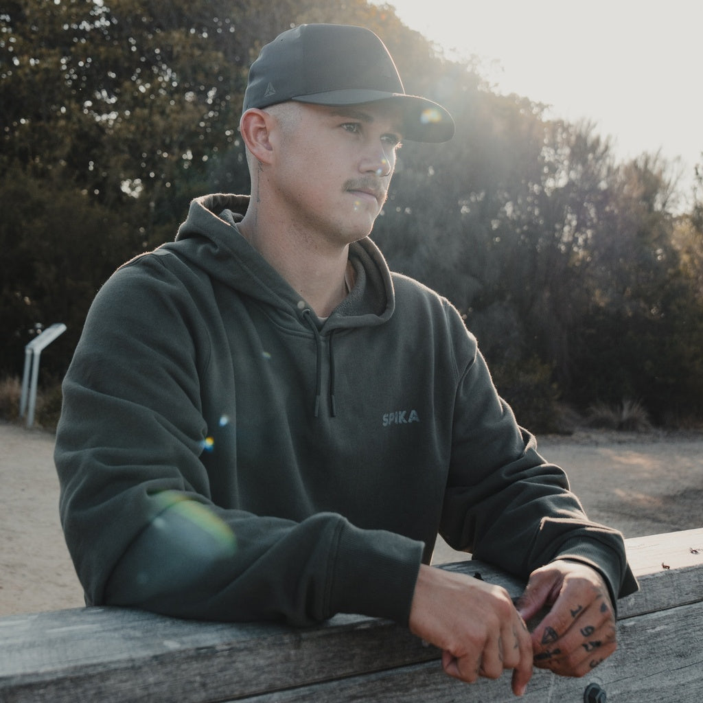 Spika Men's Go Fallow Hoodie - Olive Summit