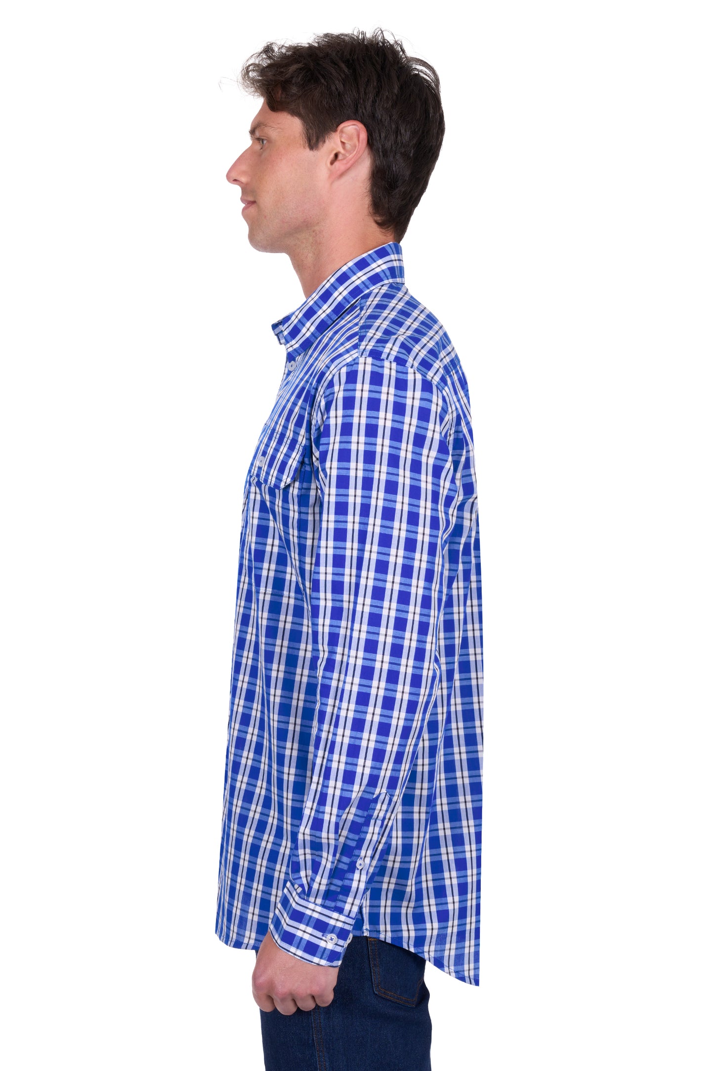 Hard Slog Men's Levers Half Placket Long Sleeve Shirt