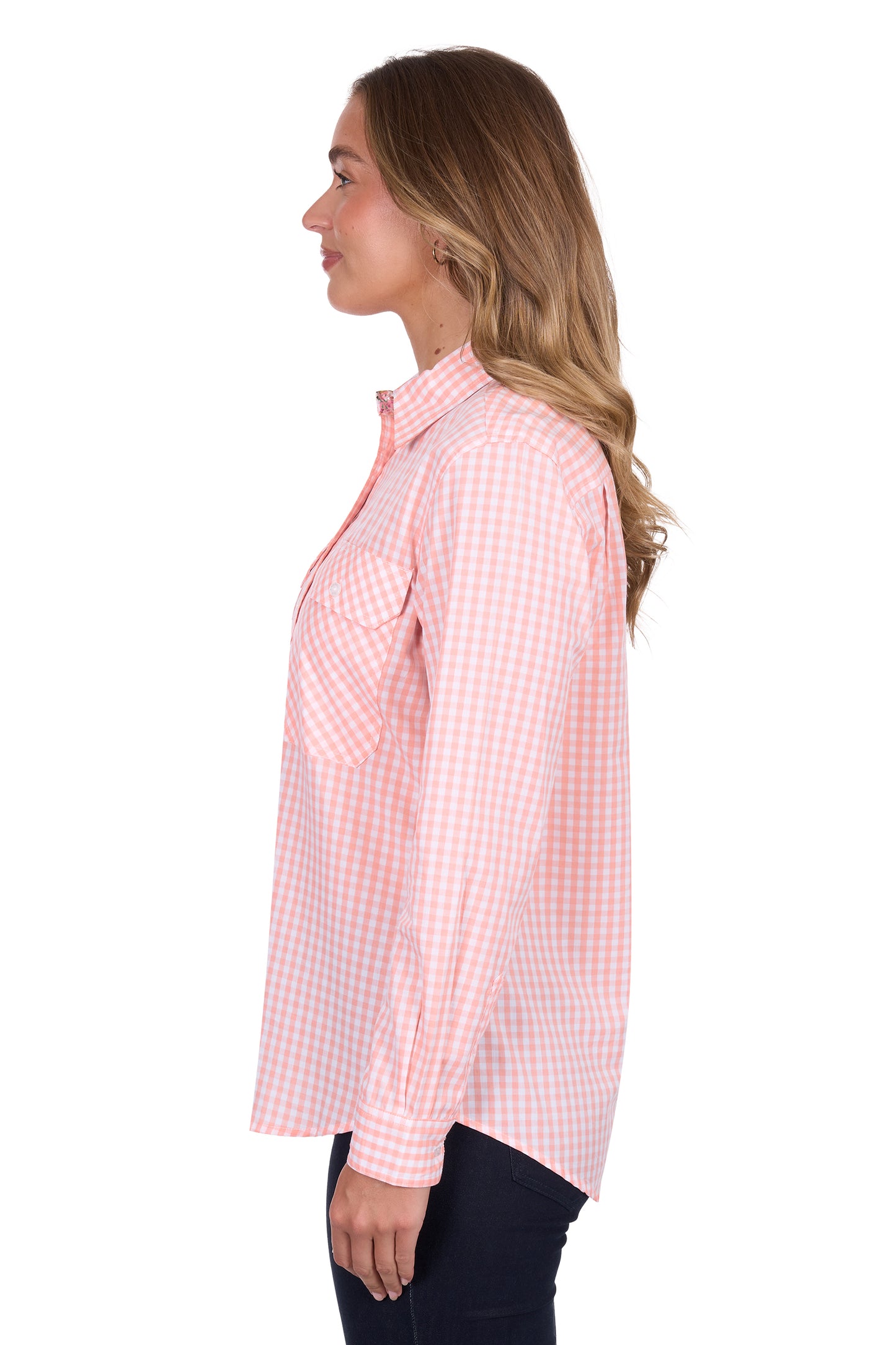 Hard Slog Women's Jen Half Placket Long Sleeve Shirt