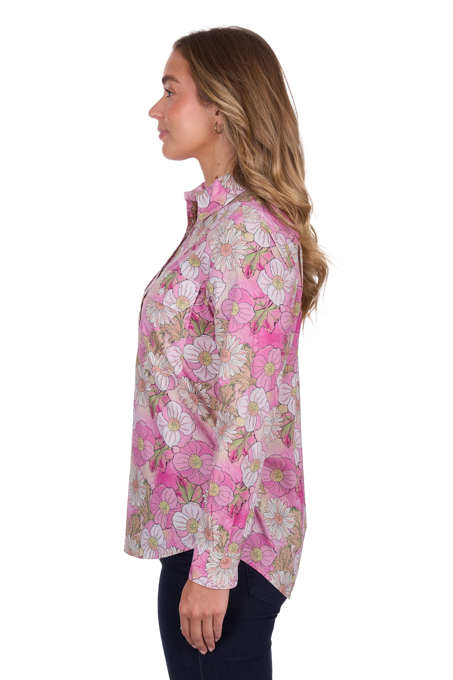 Hard Slog Women's Etta Half Placket Long Sleeve Shirt