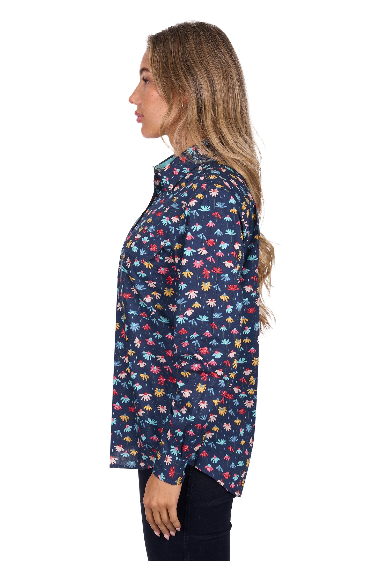 Hard Slog Women's Tori Half Placket Long Sleeve Shirt