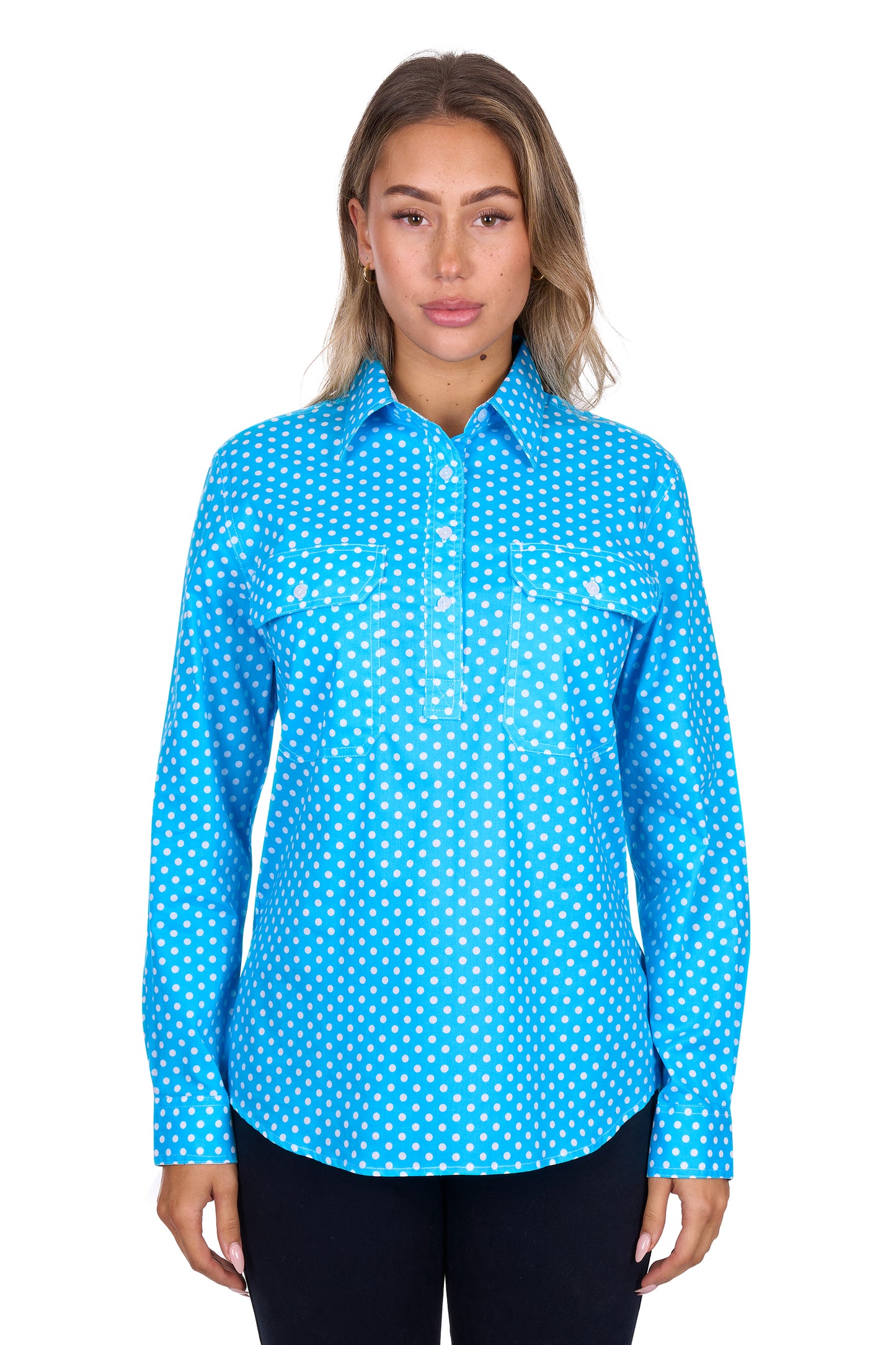 Hard Slog Women's Sia Half Placket Long Sleeve Shirt