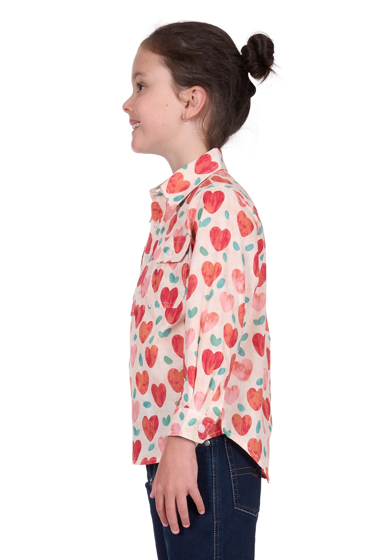 Hard Slog Kid’s Mira Half Placket Long Sleeve Shirt