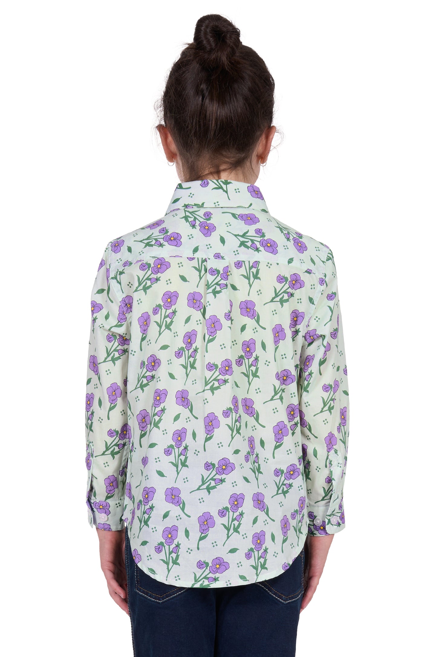Hard Slog Girls Lynn Half Placket Long Sleeve Shirt