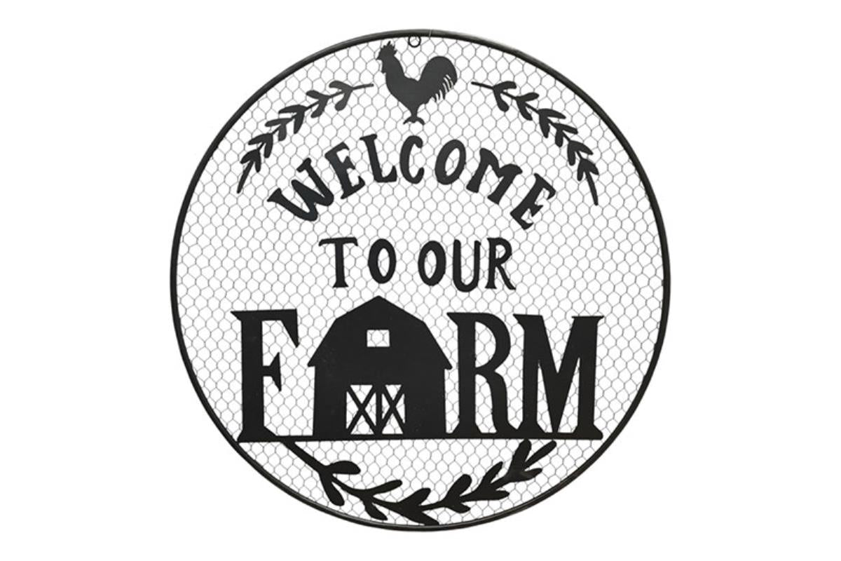 Malmar 48cm Metal Wall Art with Welcome to Our Farm Wording
