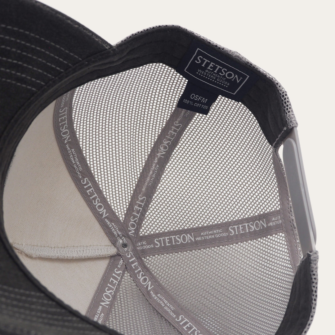 Stetson Bison Trucker Cap - Steel Grey