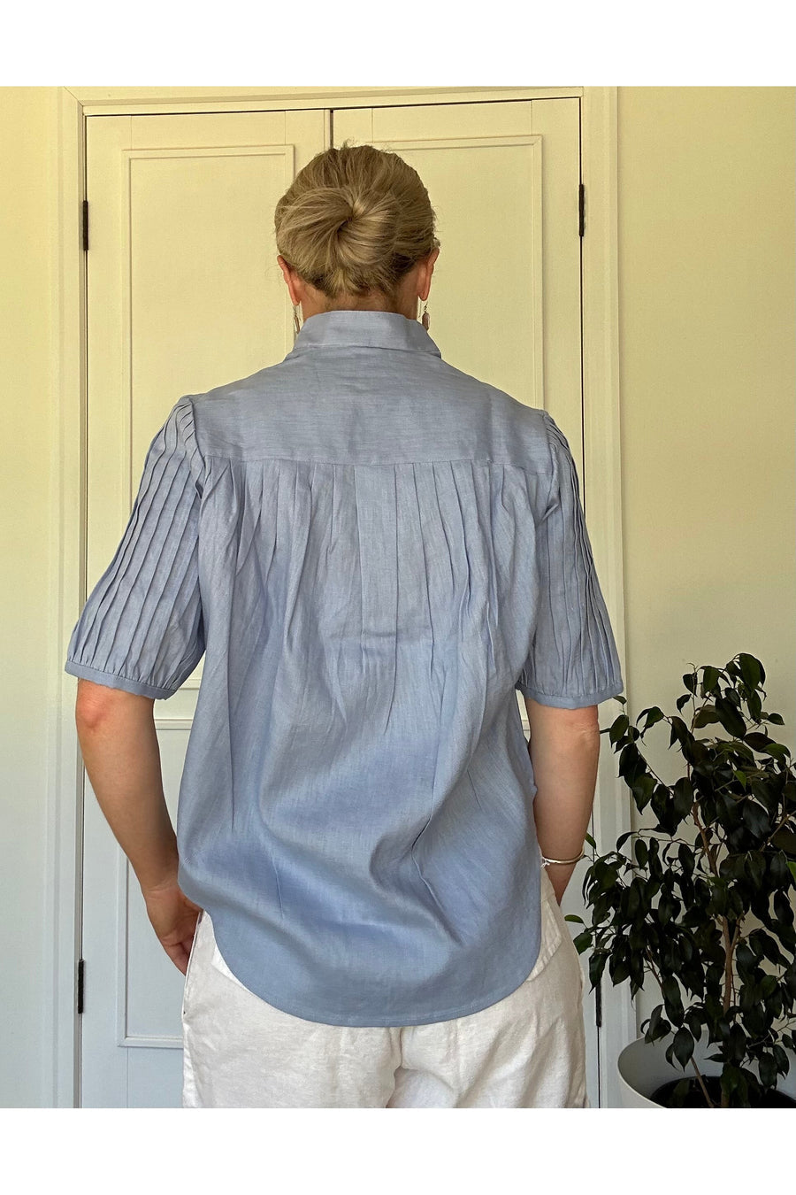 Black Colt Clothing Womens Ava Short Sleeve Shirt - Blue