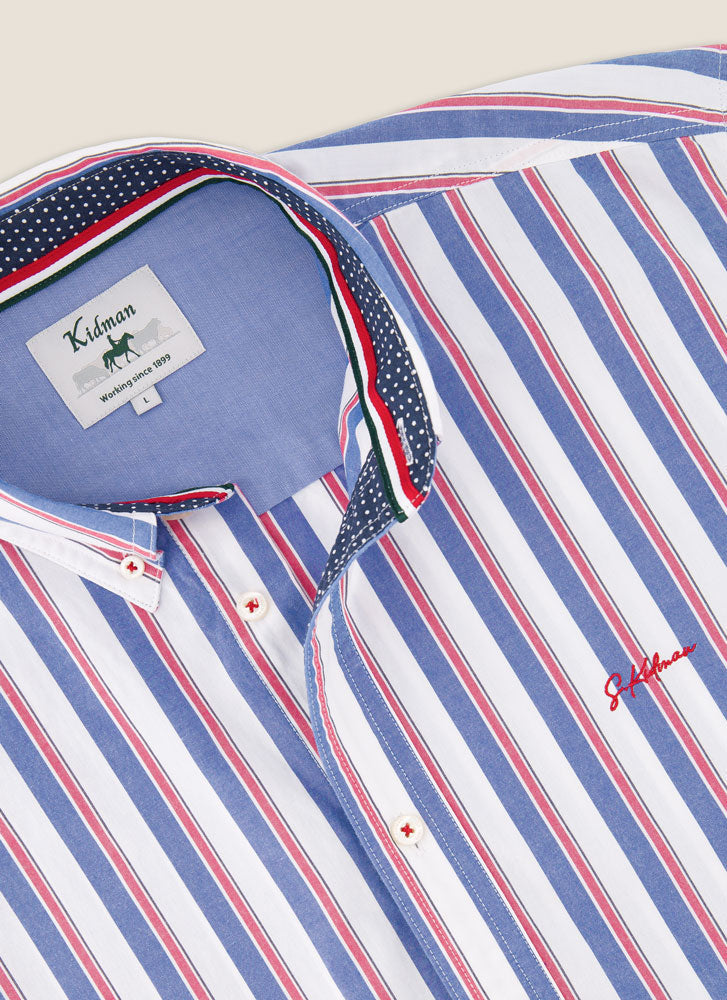 Kidman Mens Dexter Long Sleeve Shirt - Mid Blue