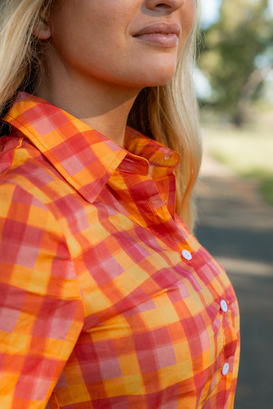 Black Colt Clothing "Ellie" Pink & Orange Check