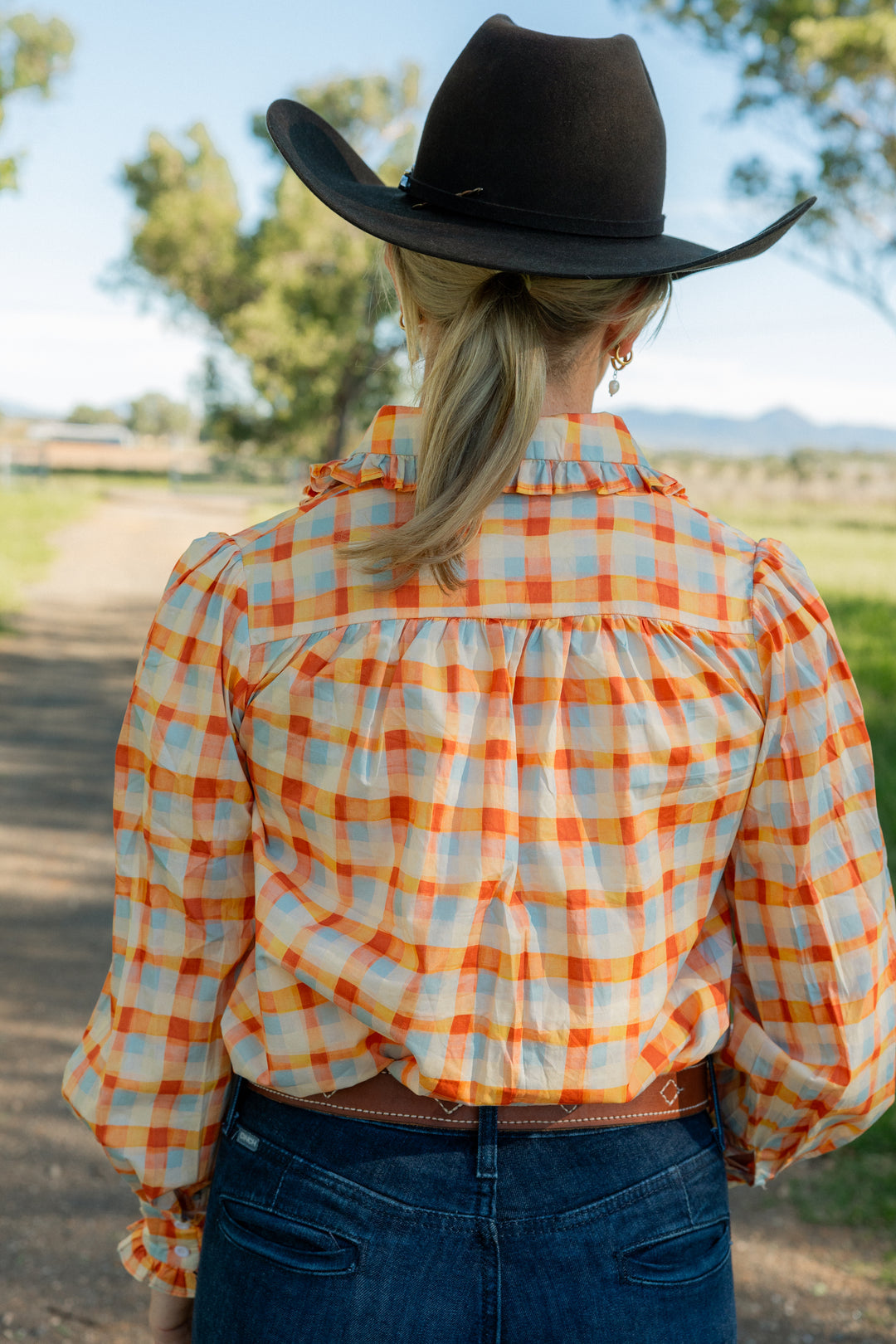 Black Colt Clothing "Frankie" Orange Check