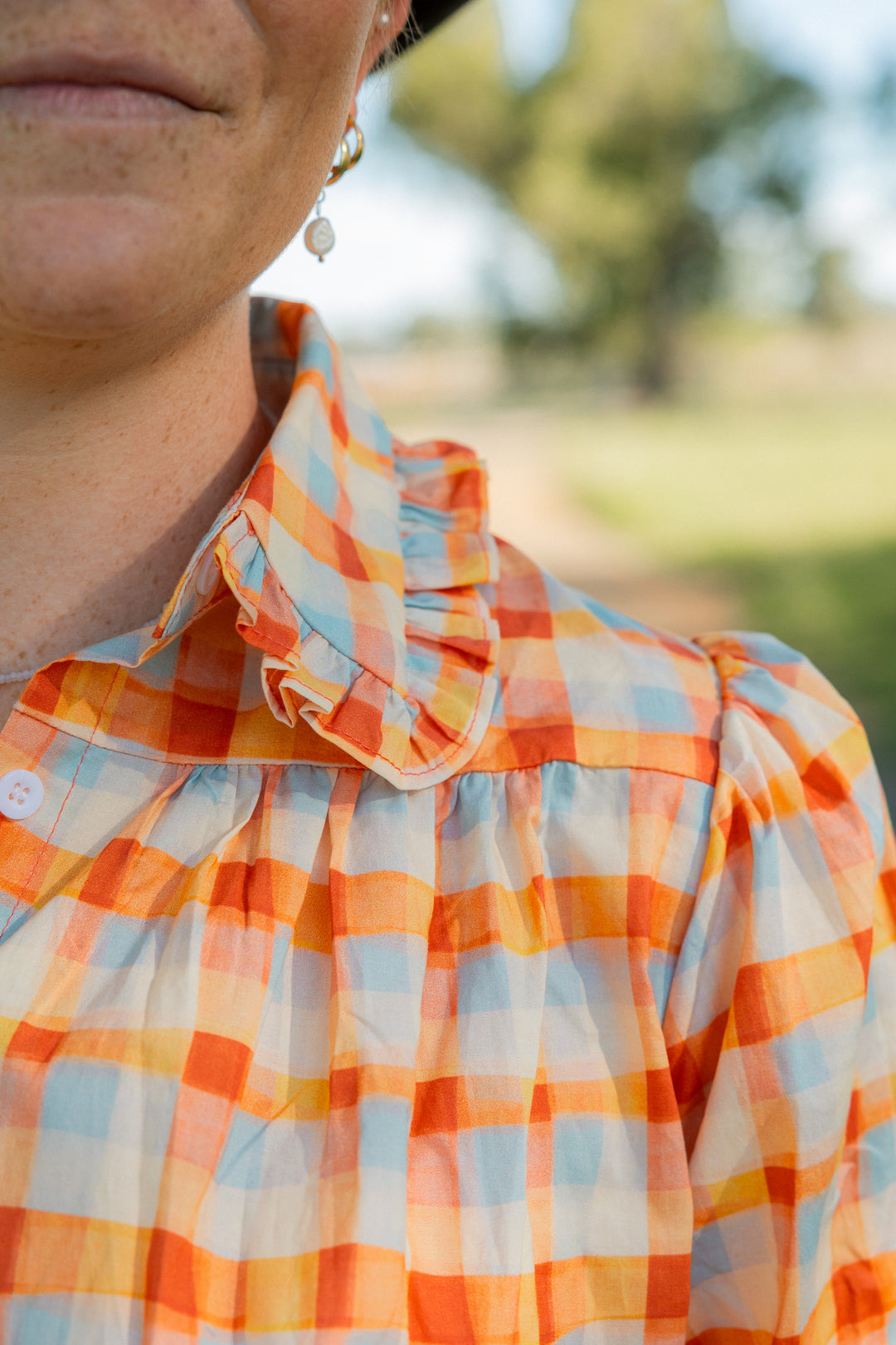 Black Colt Clothing "Frankie" Orange Check