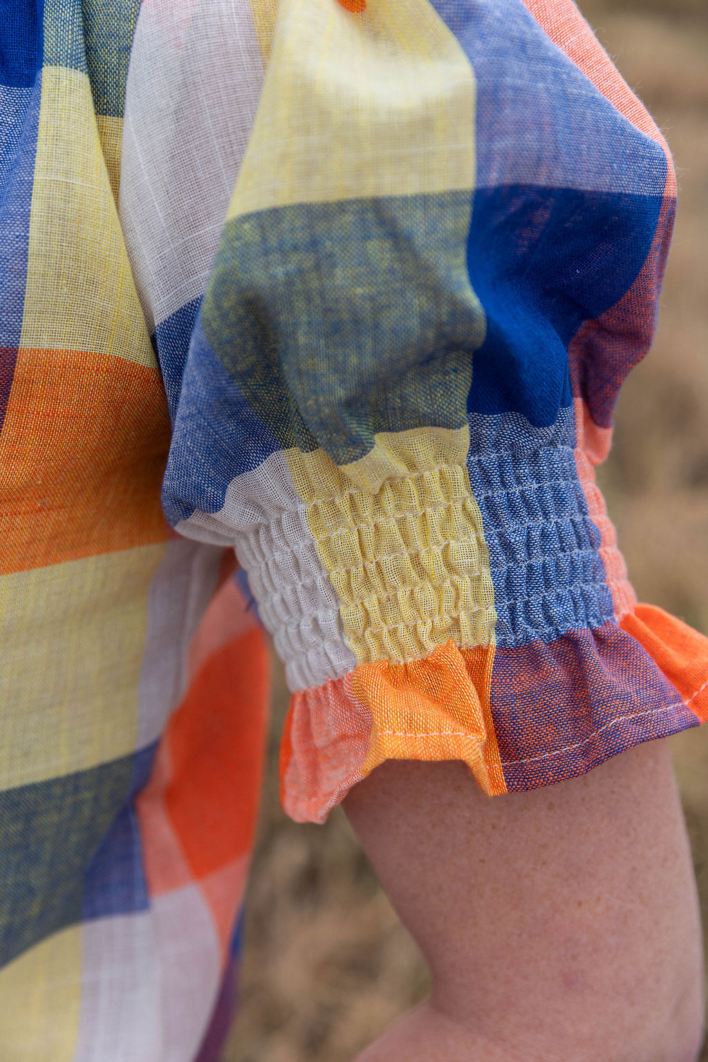 Black Colt Clothing - Short Sleeve Orange & Blue Check