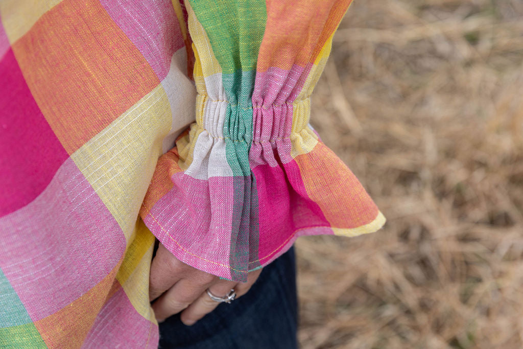 Black Colt Clothing - Gabby Long Sleeve - Rainbow Check