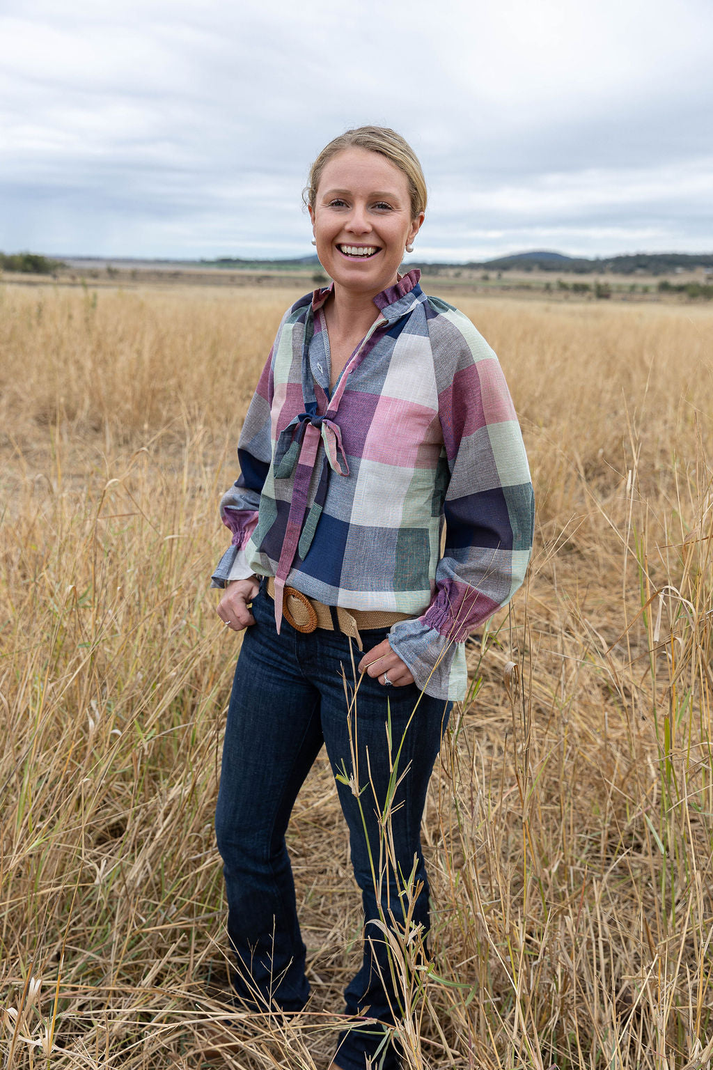 Black Colt Clothing - Gabby Long Sleeve - Green Check
