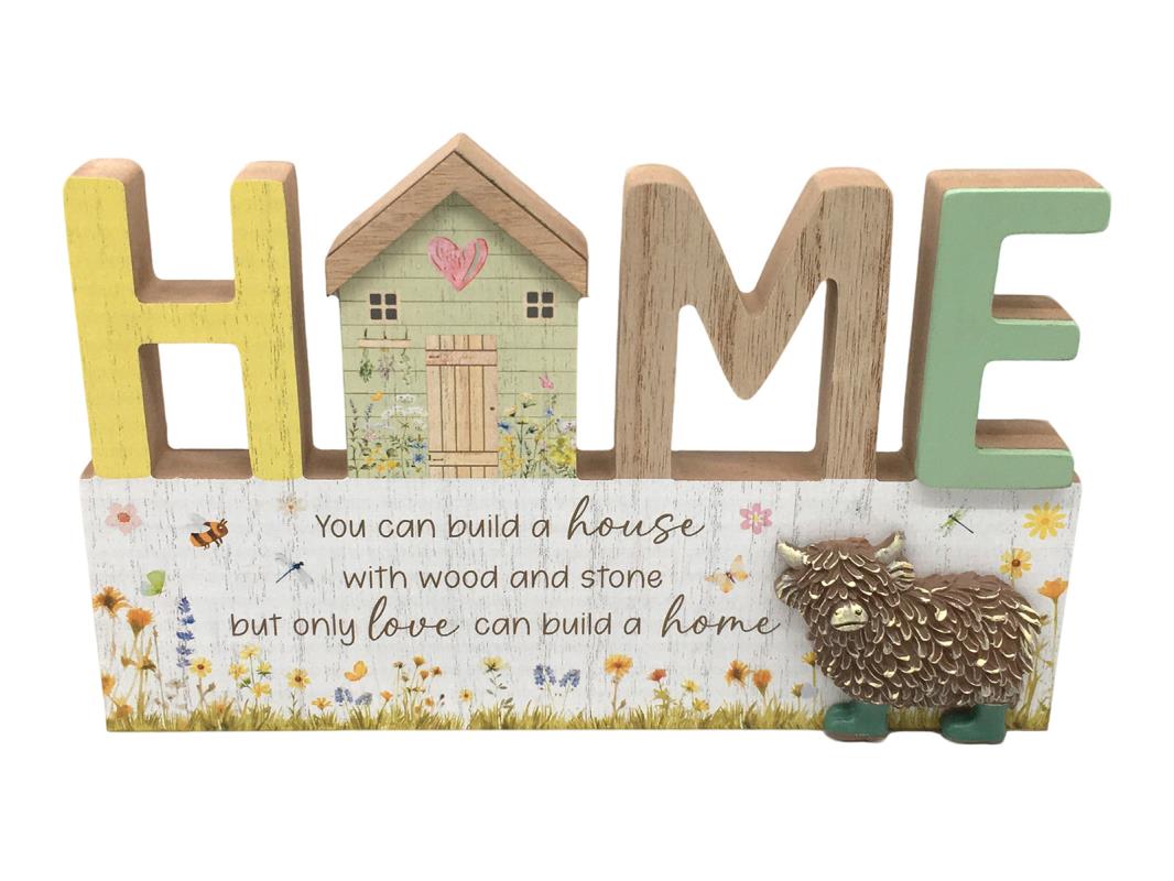 Malmar 24x14cm Highland Cow Home Plaque