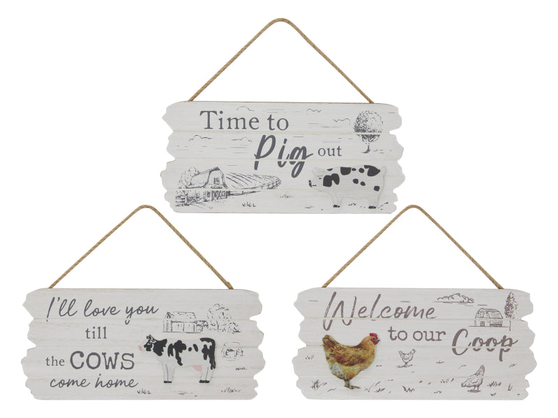 Malmar 23cm Farm Hanging Plaque Assorted