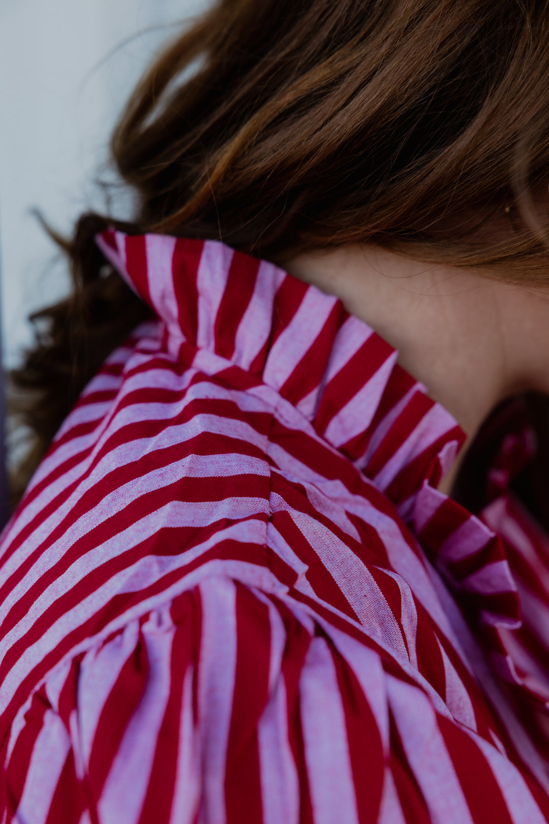Black Colt Clothing - Laura Shirt - Pink & Red Stripe