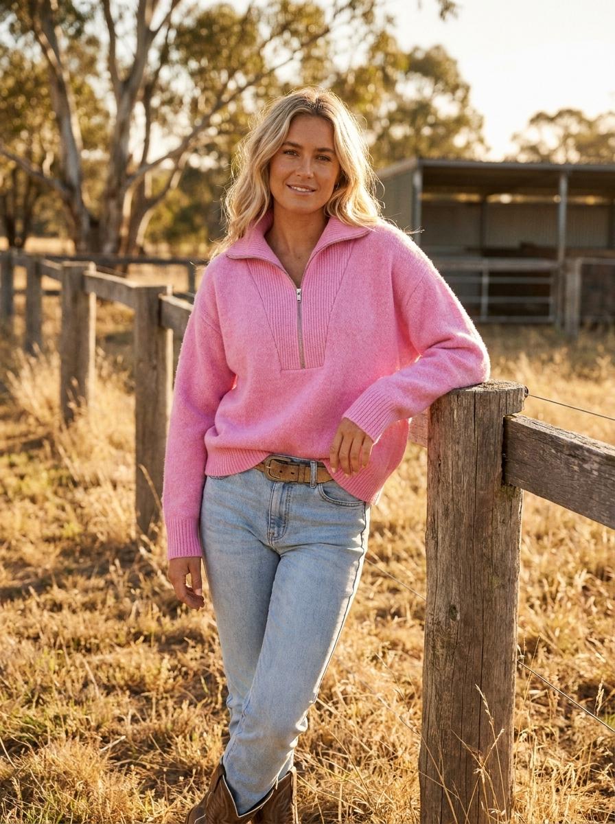 Black Colt Clothing - Pink Knit Jumper
