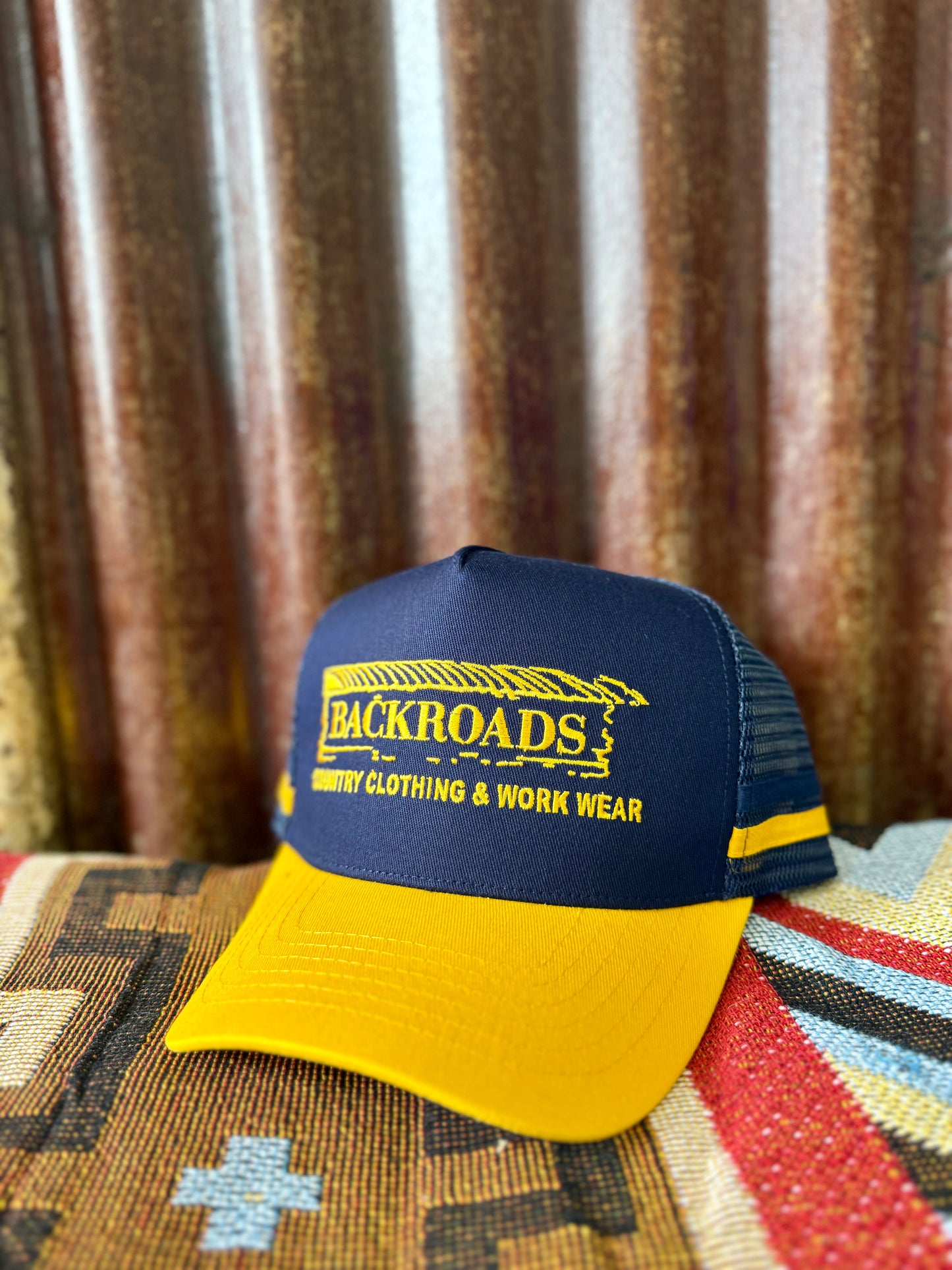 Backroads Cap - Navy & Yellow