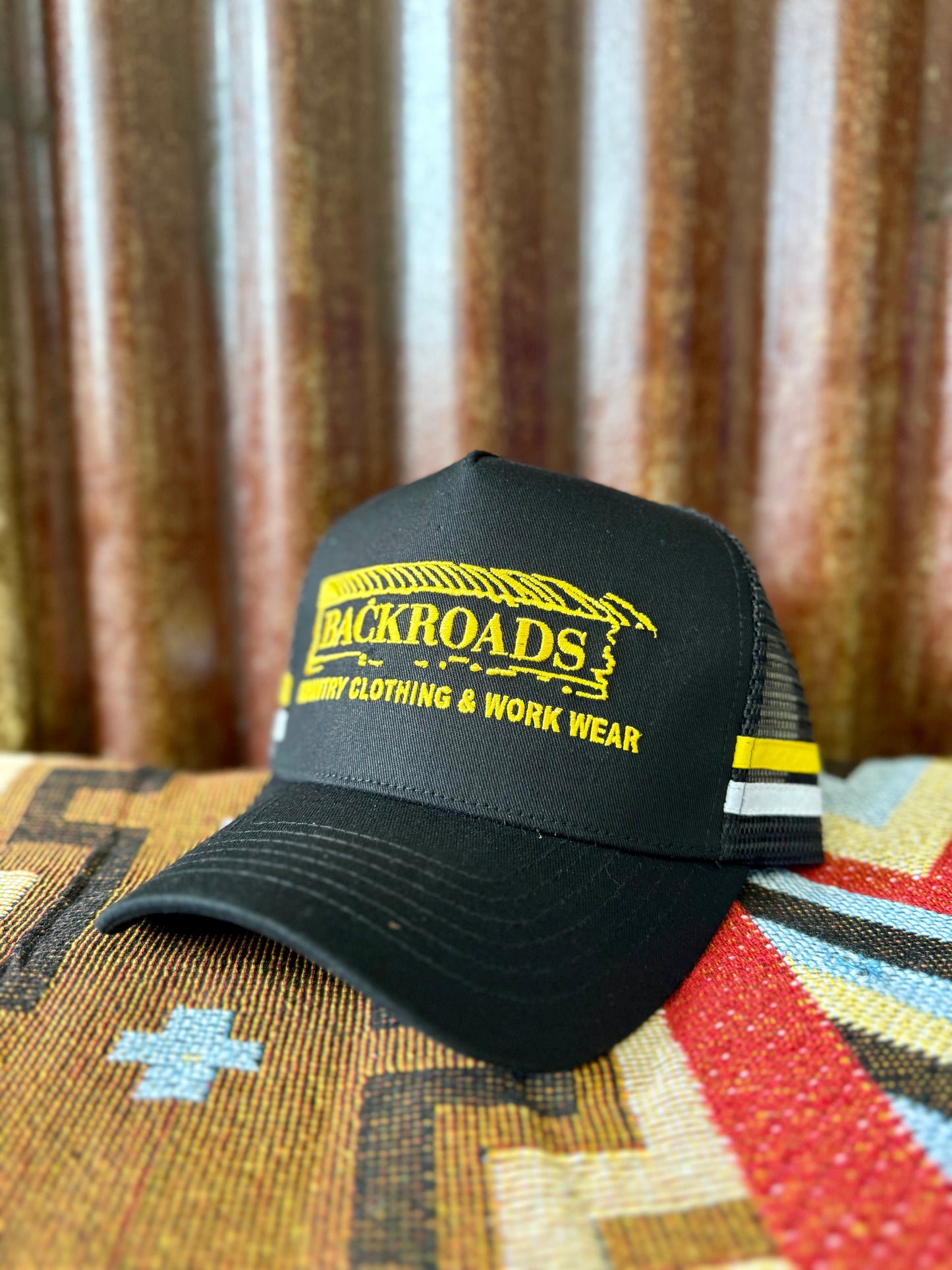 Backroads Cap - Black & Yellow