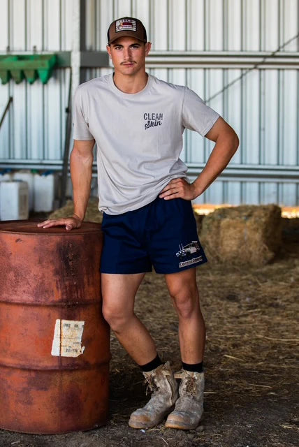 Crowbar Andy Shorts (Mens) Drill Short (French-Navy | Dual Cab Cruiser Country)