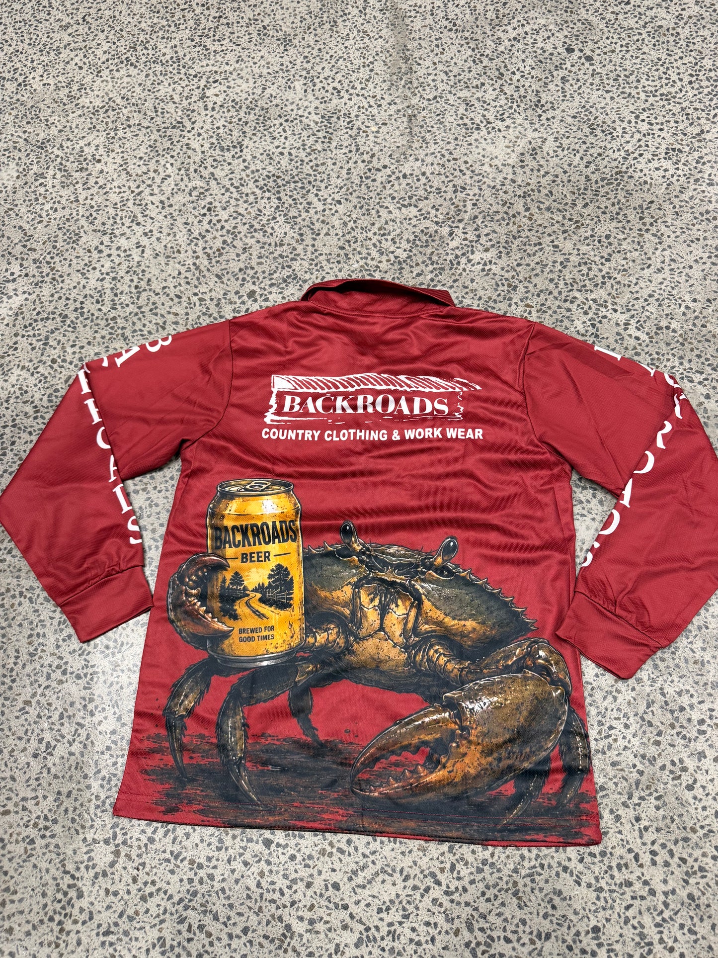 Backroads Fishing Shirt - Crabbing Backroads Beer