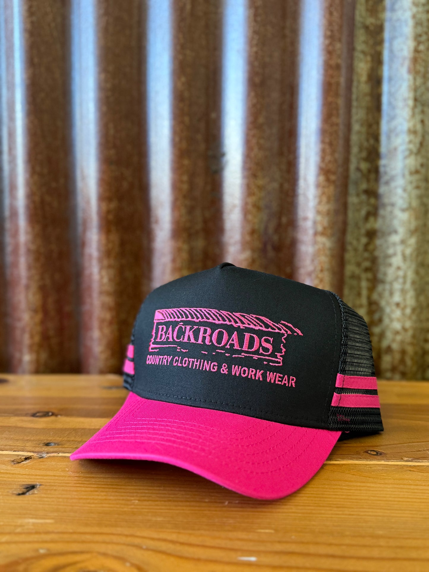 Backroads Cap - Black Hot Pink