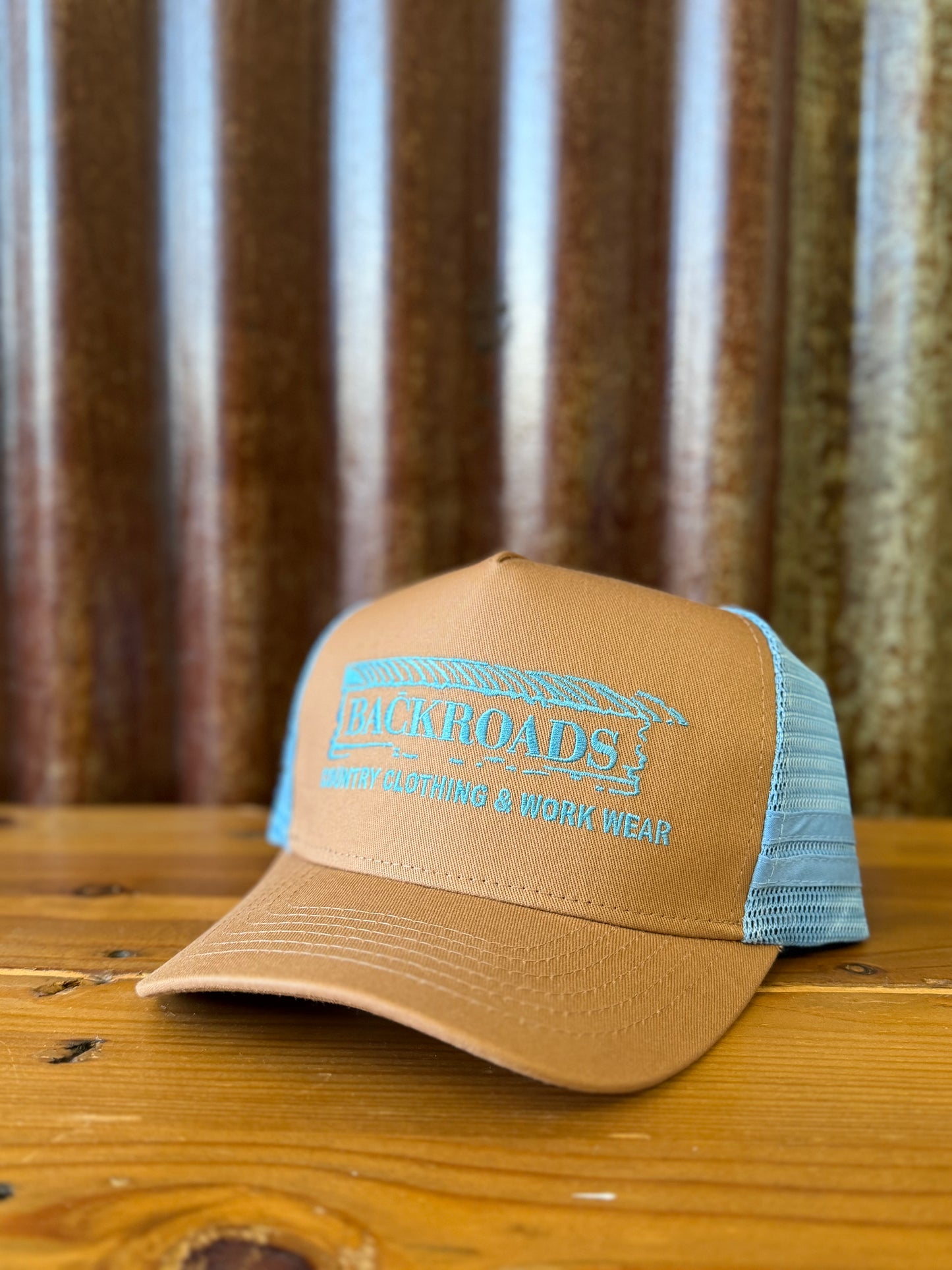 Backroads Cap - Tan Blue