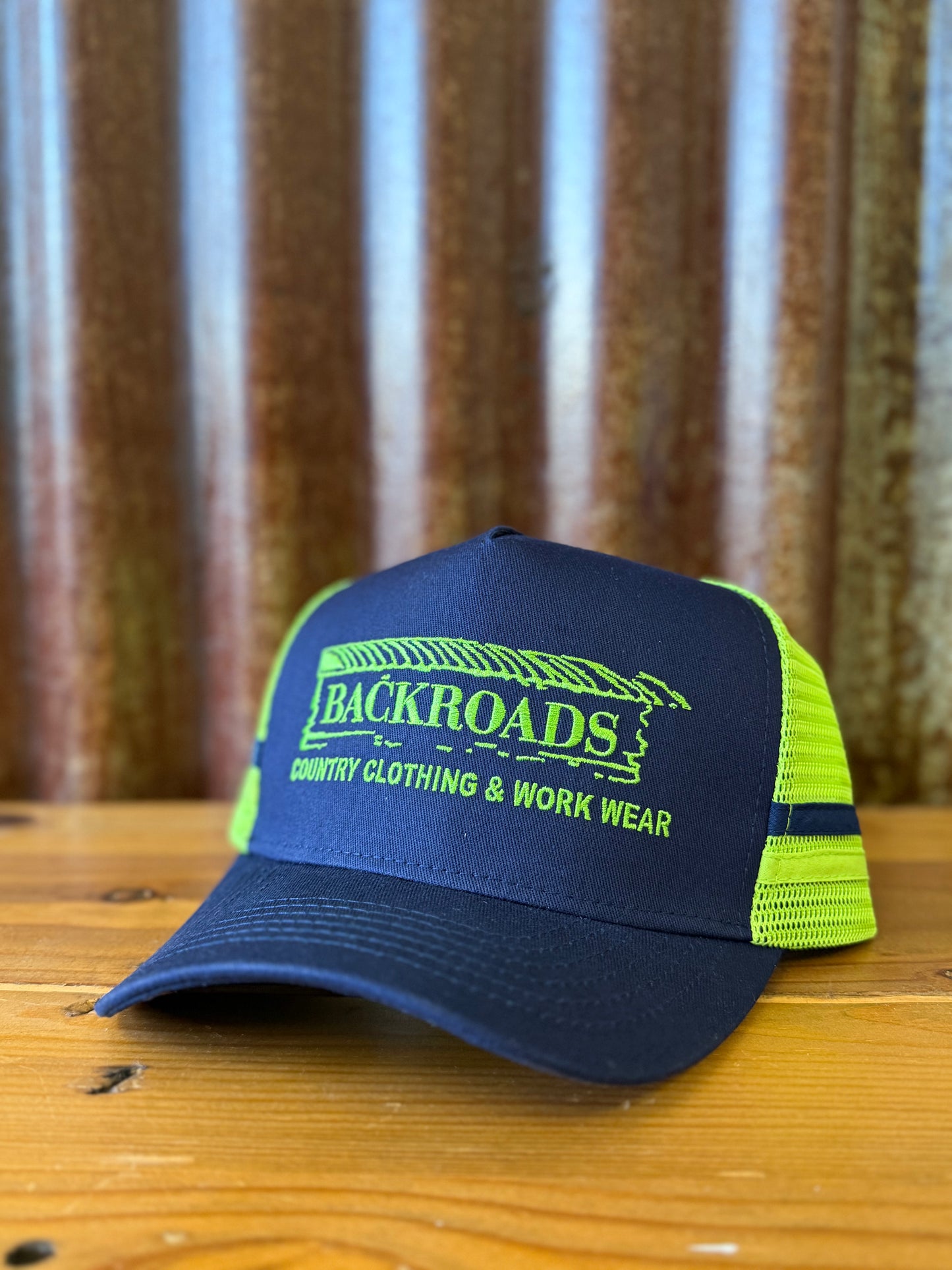 Backroads Cap - Navy Lime