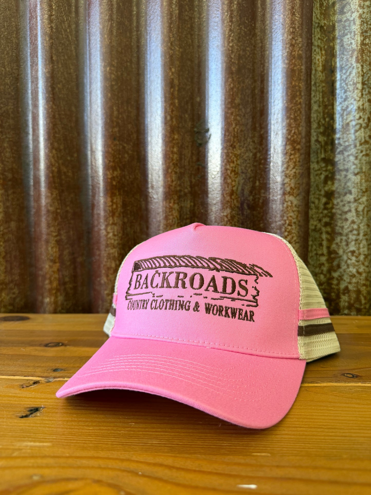 Backroads PONYTAIL Cap - Pink Cream Brown