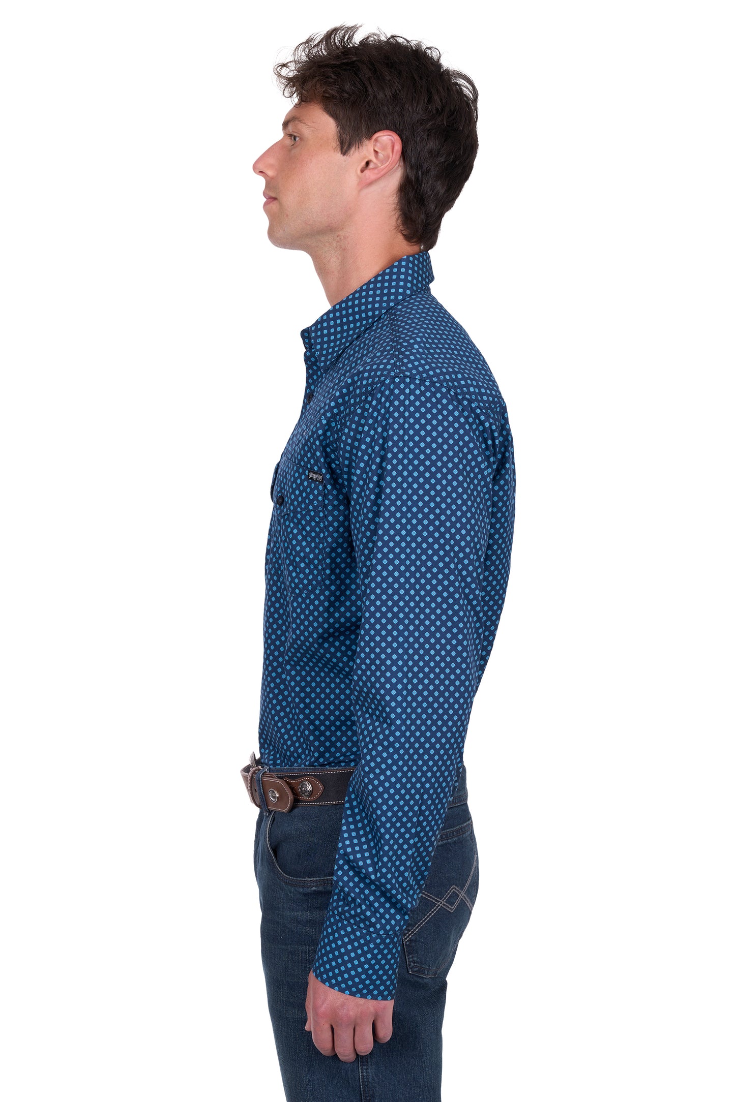 Pure Western Men’s Brandon Print Western Button Down Long Sleeve Shirt