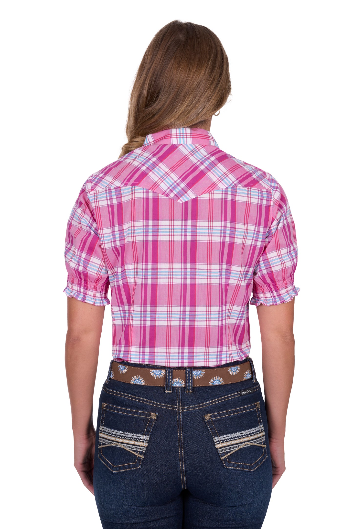 Pure Western Women’s Leni Check Western Short Sleeve Shirt