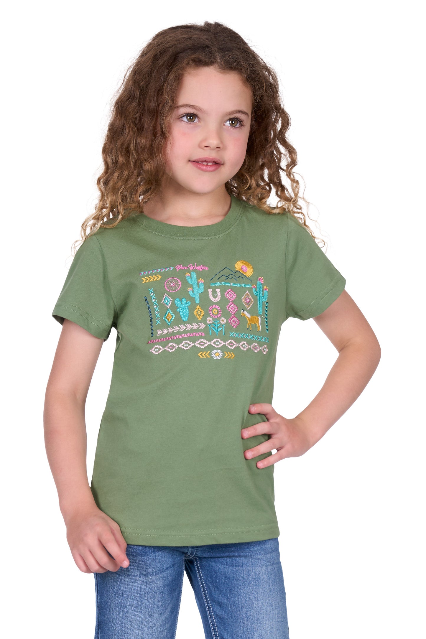 Pure Western Girl’s Candice Short Sleeve Tee