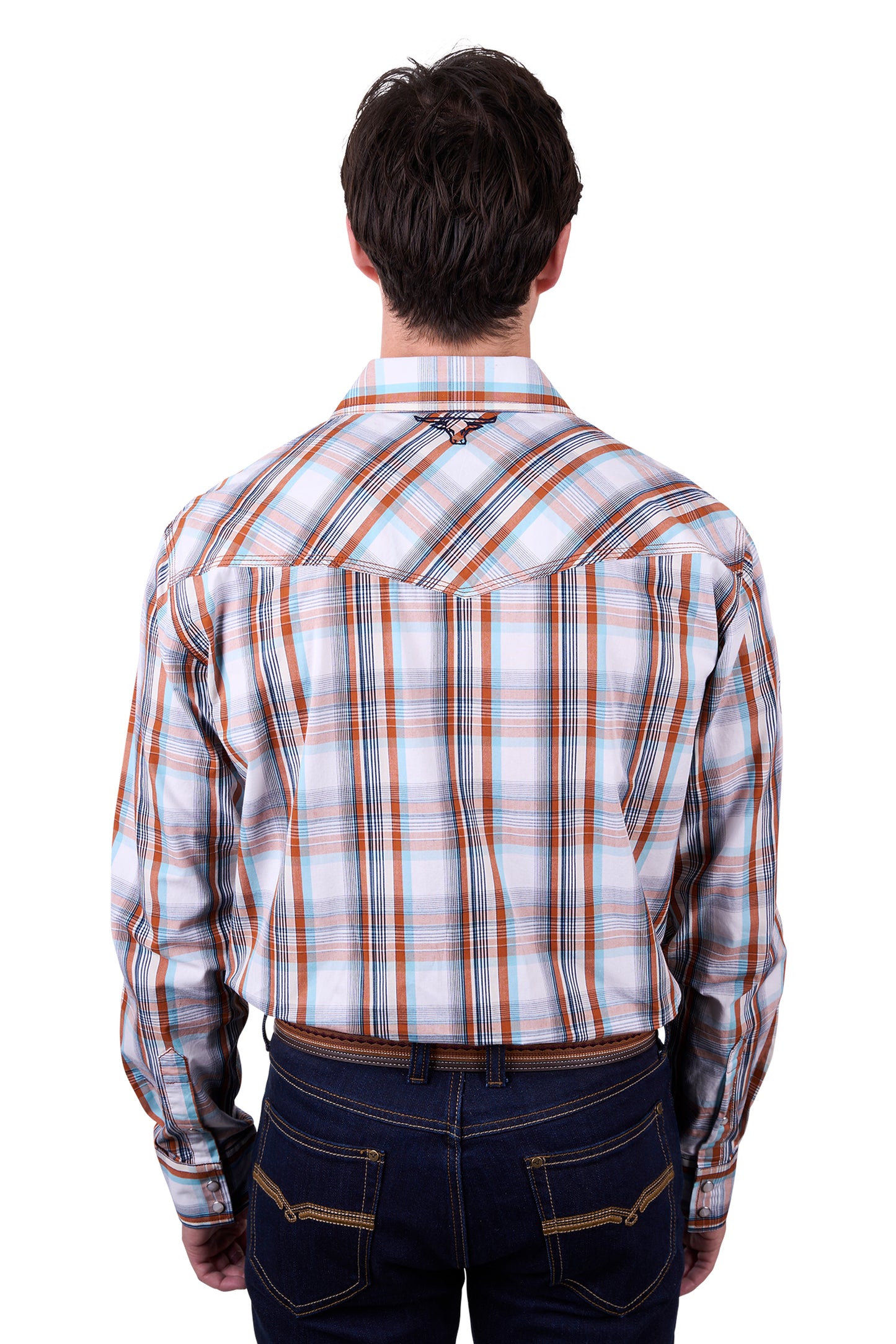 Pure Western Mens Axel Check Western Long Sleeve Shirt